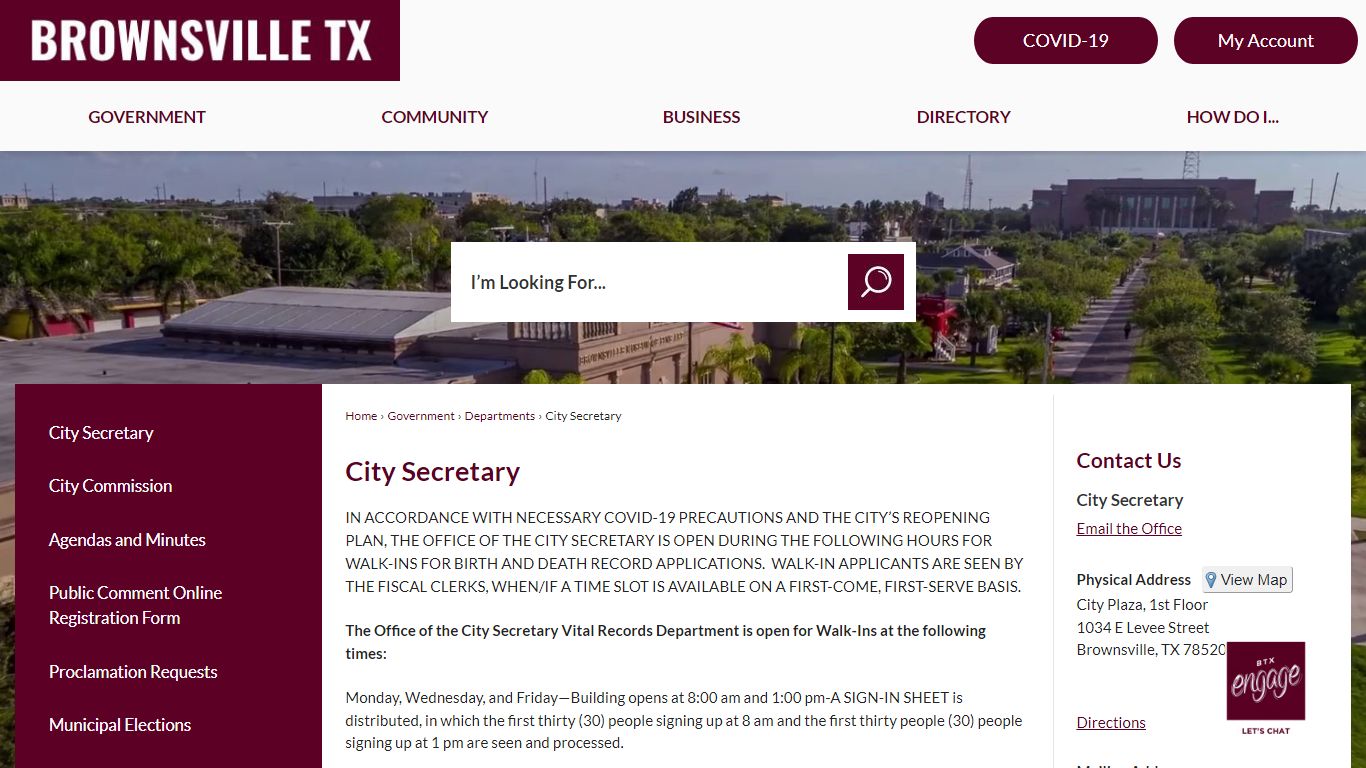 City Secretary | Brownsville, TX